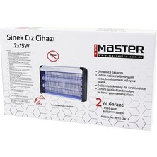 Master MTR-2X15 Sinek Öldürücü Cız Cihazı Makine 3000V Gerilim 52.5X10X31.5CM 30W 80M2 Etkili