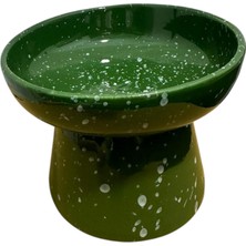 Zemira Aee® Eğimli Yüksek Seramik Mama Su Kabı – Ergonomik Mama Kabı | 14 cm Yükseklik, 13 C