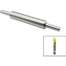 İbico Ibico İ22-121 Vocen Rolling Pin Rulosu Merdane: 25CM Sap: 2X9CM T.UZUNLUK:43CM Hamur Çelik Metal