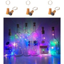 Zemira 6'lı Paket Güneş Enerjili Şarap Şişesi Işıkları, 20 LED Su Geçirmez Bakır Mantar Güneş Işığı Düğün,
