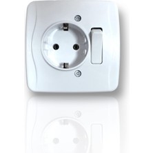 Zemira Tek-Iş 524335 Priz Anahtarlı, Beyaz