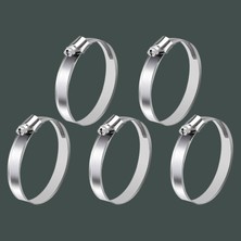 Zemira 5 Adet Hortum Kelepçesi Tork Ayarlı 28X48 mm Paslanmaz Çelik Boru Metal Kelepçe Ayarlanabilir Klips