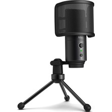 Zemira Fifine Mikrofon Pc Kondansatör, Tip A/c USB Mikrofon Için, Standlı Mikrofon, Pop Filtre