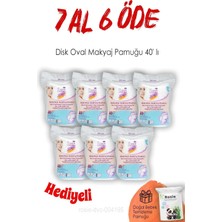 Zemira 40'lı Lux Disk Oval Makyaj Pamuğu 7 Al 6 Öde Rosie