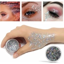 Zemira Gri Glitter Far Yüz Vücut Simi