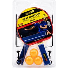 Şahin Tools ŞHT-361 Pinpon Raket Seti 3 Adet Top 2 Adet Raket 1 Adet File - Ayak Fileli Masa Tenisi