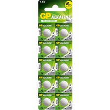 Zemira Batteries GPA76 LR44 Düğme Pil, 1.5 Volts, Gri
