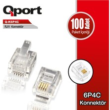 Zemira Qport Q-K6P4C RJ11 Telefon Soketi 100 Lü Paket