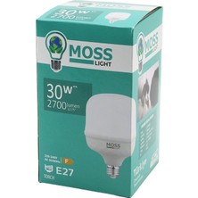 Moss Light MS-3097 LED Ampul Plastik (185-265V ) 30W IP20 2700LUMEN L175° 50.000 Saat Ömür E27 Torch