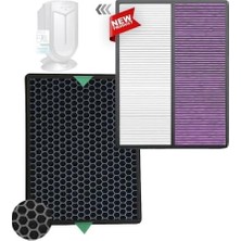 Zemira Faf Vigor Plus Hepa Karbon Filtre Seti, Hava Temizleyici Yedek Filtre, Beyaz (Mor+B