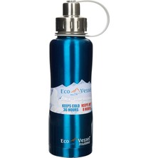 Zemira Vessel Unisex Termos Üçlü Yalıtımlı Vidalı Başlık Termos 0.75 Lt, Turkuaz
