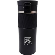 Zemira Badger Paslanmaz Çelik Siyah Termos 480ML, Dayanıklı Kamp Ekipmanları, Kamp Aksesuarları, Açı