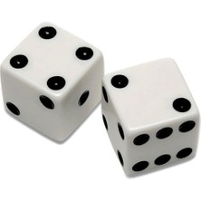 Zemira Tavla Zarı, 9x9 Mm, 1 Çift, Beyaz