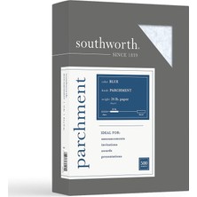 Zemira Southworth Parşömen Kağıdı, 8.5" x 11", 24 Lb/90 Gsm, Mavi, 500 Yaprak - Ambalaj Değişebilir (964C)