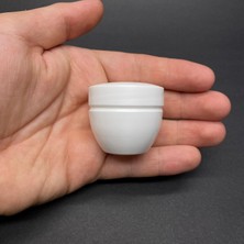 Zemira 20 ml Kapaklı Beyaz Kavanozu, 20 cc Minik Pomat Kutusu, Mini Kutusu x 10 Adet