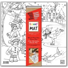 Zemira Akademi Çocuk Funny Mat White 40X40CM - Karlı Bir Gün