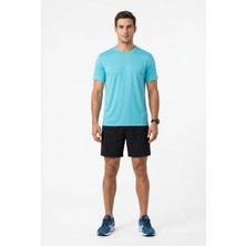 Posh Cabal Erkek Logosuz-Baskısız Turkuaz Training T-Shirt