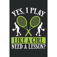 Zemira I Play Like A Girl Need A Lesson: Dot Grid Jounal Todo Exercise Book Or Diary 6" x 9" (15.24 x 22.8