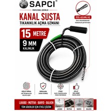Sapcı Premium 15 Metre 9mm Gider Açıcı Kanal Susta