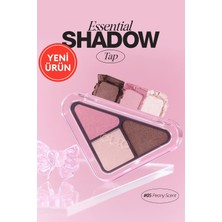 Zemira Clio, 3 Renk Içeren, Mat Işıltılı Bitişli Mini Far Paleti Essential Shadow Tap 05 Peony Scent