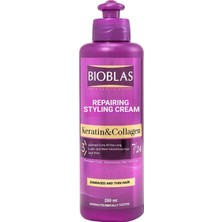 Zemira Bioblas Repairing Styling Cream – Keratin & Kolajen, Belirgin Bukleler Için, Görünür Hacim Yoğun