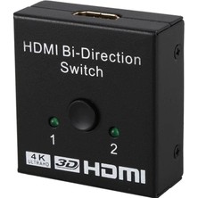 Zemira Lunatic 9444 2 Port Çift Yönlü HDMI Switch Splitter Ekran Monitör Altın Kaplama Çoklayıcı Çoğaltıcı