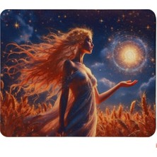 Zemira Burç Desenli Tip Kaymaz Taban Optik Bilgisayar Mouse Pad Maus Pad (Başak Burcu)