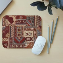 Zemira Halı Motif Desen 3 - Dikdörtgen Mouse Pad, 17,5 cm x 19,50 cm