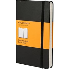 Zemira Moleskine Klasik Siyah Sert Kapak Defter - Cep Boy - Çizgili