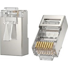 Zemira Veggieg CAT5E Metal RJ45 Ethernet Konnektörü Altın Kaplama 102 Adet