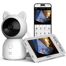 Zemira Xenon Bebek Kamerası (Ekranlı) | 5"" Monitör Takip 360° Ptz Gece Görüş Sıcaklık Ne