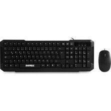 Zemira KM-515, Q Ingilizce Klavye Mouse Set, Siyah