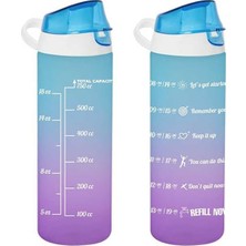 Zemira Herevin 161506-160 Su Şişesi - Motivasyon Su Matarası - Plastik Renkli Suluk 750CC