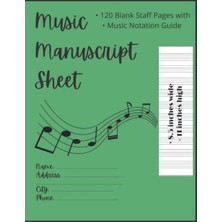 Zemira Independently Published Music Manuscript Sheet: 120 Blank Staff Pages - 10 Staves Per Page - 8.5" W