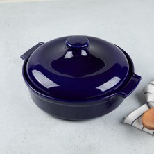 Zemira Aryıldız Elissa Kapaklı Karnıyarık Fırın Kabı Kobalt 29 cm
