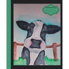 Zemira Country Cow Water Color Composition Note Book: Bonus 50 Pages Double Sided Blank Doodle/drawing Pag