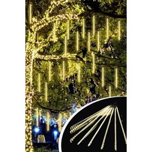 Zemira Meteor LED Işık Seti, Sarı Renk, USB Güç Kaynağı, 9'lu Plastik Tüp, Asmalı Dekoratif Bahçe