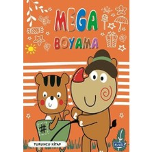 Parıltı Yayınları Mega Boyama - Turuncu Kitap