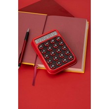 Zemira Renkli Işık Enerjili Hesap Makinesi - BL2122 (Kırmızı)