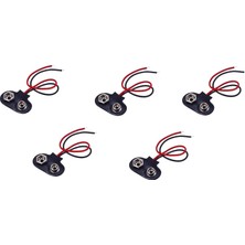 Zemira 9 Volt Pil Başlığı 10 cm Kablolu, 5 Adet, IC-232,