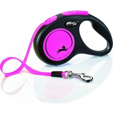 Zemira Flexi New Neon S Beden Pembe 5mt Şerit Tasma