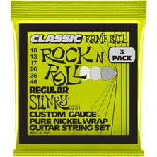 Zemira Ernie Ballu Düzenli Slinky Klasik Rock And Roll Elektro Gitar Dizeleri Saf Nikel Yara 3 Paket Ölçer
