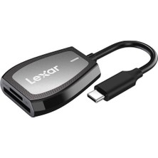 Zemira Lexar Profesyonel Çift Yuvalı Okuyucu, Bağlantılı, Sd Microsd Kartlar Için, Uhs-I Siyah