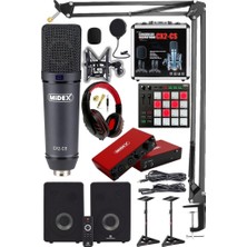 Zemira Wizard Paket-5 Stüdyo Ekipmanları Seti (Monitör Mikrofon Ses Kartı Midi Pad Controll