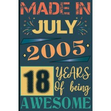 Zemira Made In July 2005 Years Of Being Awesome: 18TH Birthday For Women & Men Years Old, Personaliz