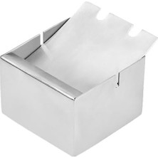 Zemira Çelik Kare Hareketli Hazneli Lux Kül Tablası Küllük CIN849