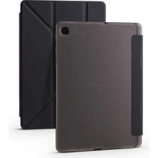 Zemira Zore Tab S6 Lite P610 Tri Folding Kalem Bölmeli Standlı Siyah