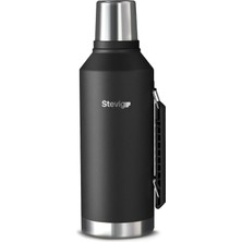 Zemira 1 Klasik Kulplu Sızdırmaz Çelik Termos 2.2 Lt Black ST-261
