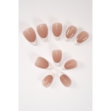Zemira Pop Beauty Takma Tırnak Seti & Zararsız Yapıştırıcı Beyaz French