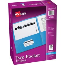 Zemira Avery Iki Cep Klasörü, 40 Sayfaya Kadar Tutar, Kartvizit Yuvası, 25 Klasör (47986)